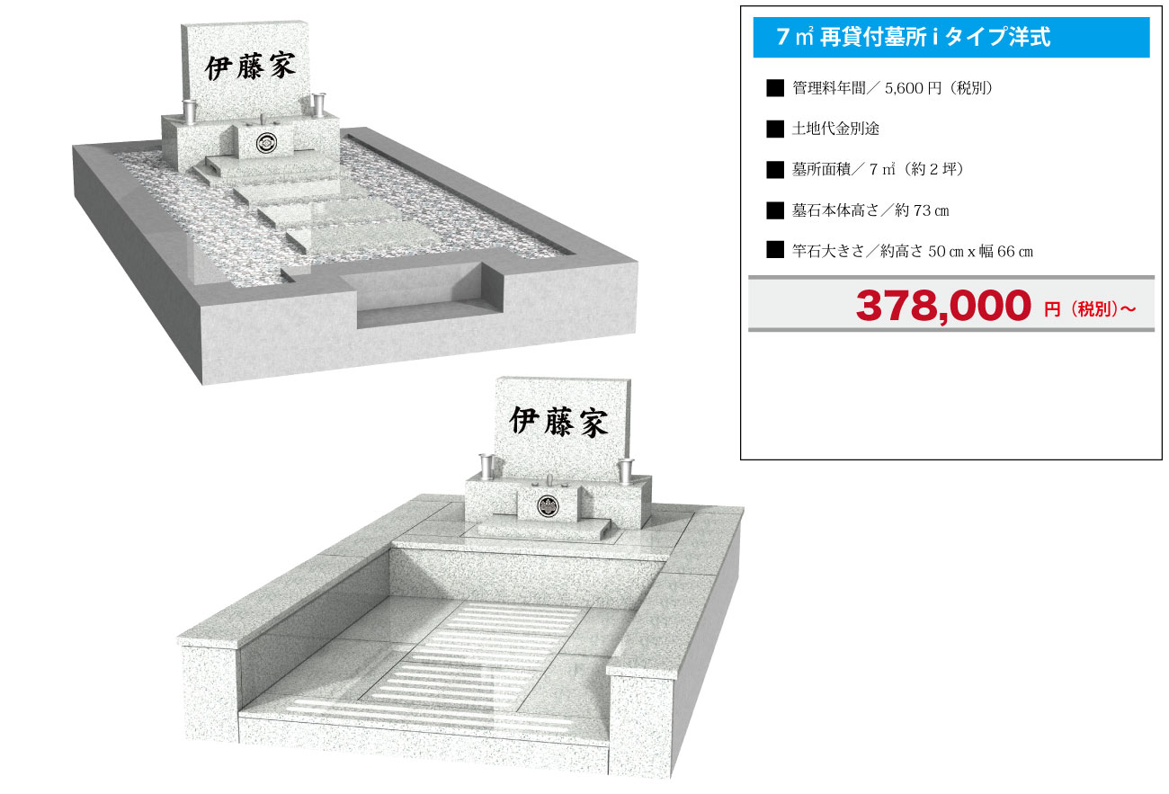 ７㎡ 再貸付墓所i タイプ洋式