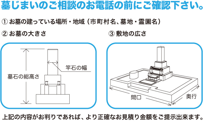 墓じまいのお問い合わせの前に